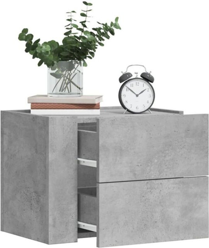 Vidaxl Wand-Nachttisch in Betonoptik Grau im Industrial Design B/T/H: 45 x 30 x 35 cm - Bild 1
