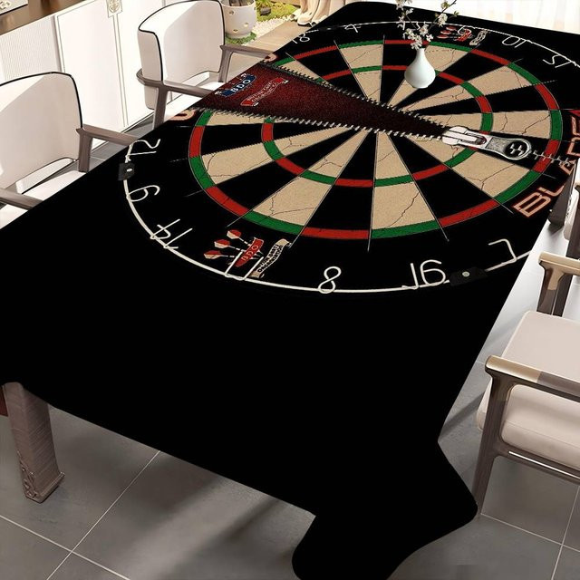 Wasserdichte rechteckige Tischdecke von JINGYUE Pet in Schwarz für Party und Spielzimmer, B/T: 240 x 150 cm - Bild 1