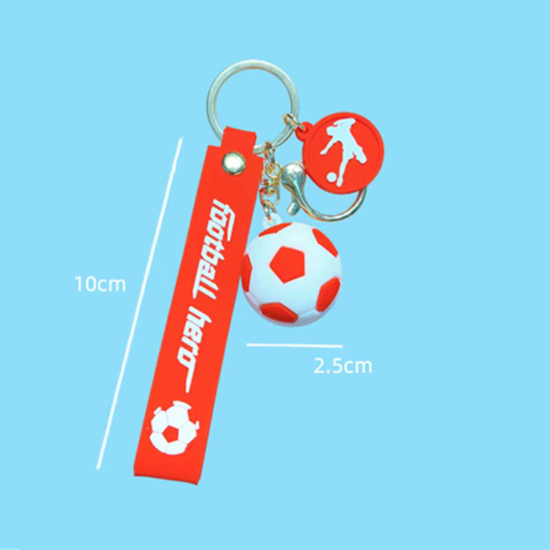 Schlüsselanhänger Fußball, PVC, Bunt, Unisex - Bild 2