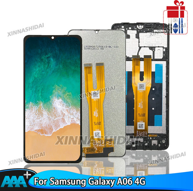 Samsung Galaxy A06 4G LCD Display mit Touchscreen Digitizer und Rahmen in Schwarz - Bild 1