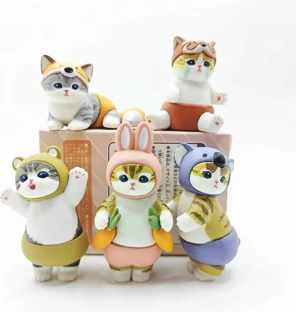 Mofusand Süße Katze mit Hasenkostüm, Blind Box Modell Spielzeugpuppe, ab 14 Jahren - Bild 1