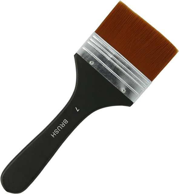 Professioneller Flachpinsel mit Nylonbesatz und Holzgriff für Lacke und Farben No. 7 - Bild 1