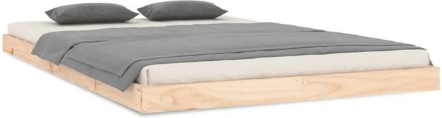 vidaXL Massivholzbett aus Kiefer in Braun, B/T/H: 120 x 200 x 124 x 203,5 cm - Bild 1