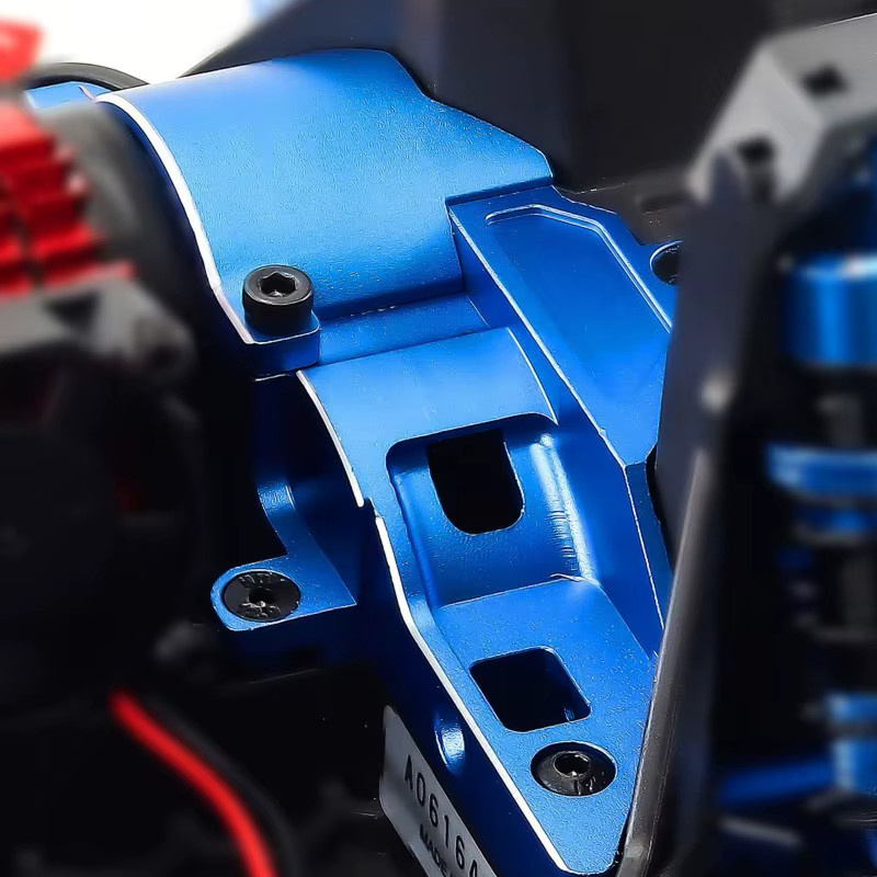 TRAXXAS Mini Maxx RC Auto Motorhalterung mit Motorgetriebe, Zubehör, Blau, Metall - Bild 2