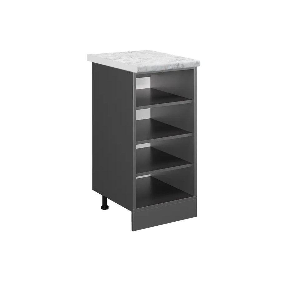 Vicco Küchenregal R-Line Offener Küchenschrank Anthrazit/Weiß mit Marmor-Optik B/T/H: 44,0 x 15,6 x 82,0 cm - Bild 2