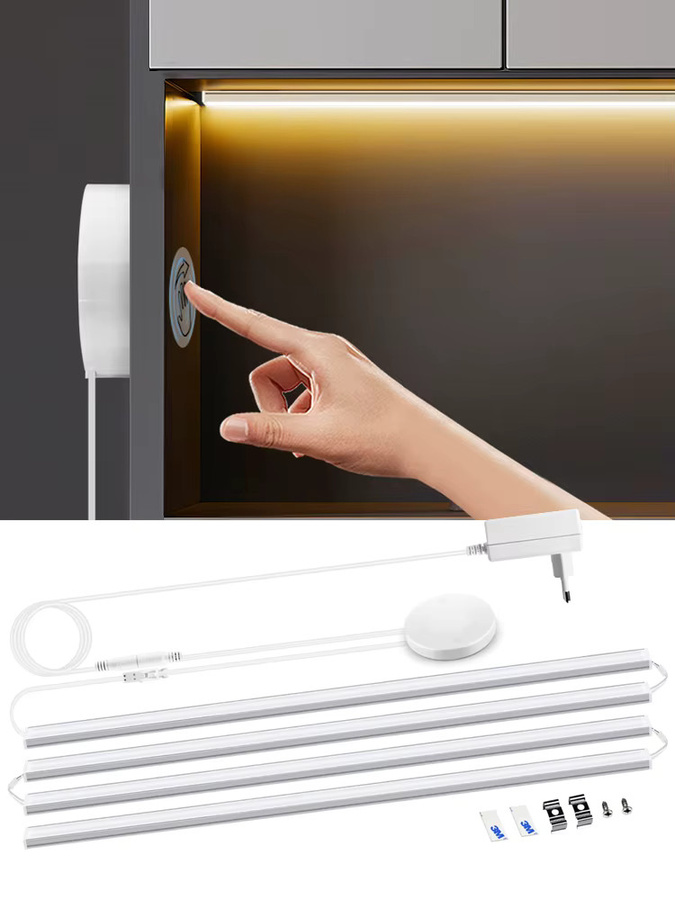 Rybakov Smart Sensor LED Schrankleuchte aus Aluminium in Silber mit Bewegungssensor und Touch-Funktion - Bild 4