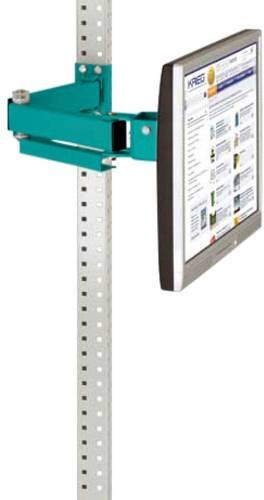 Manuflex Monitorträger ZB3639.5021 für UNIVERSAL und PROFI mit 500 mm Doppelgelenk, VESA-Adapter 100 mm, Farbe: Wasserblau RAL 5021 - Bild 1