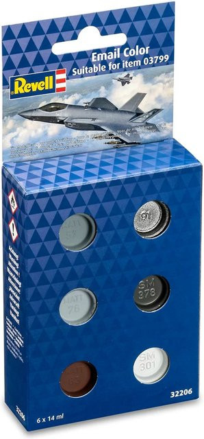 Revell Email Color - F35, Grau, 6-teiliges Set - Bild 1
