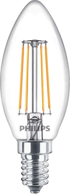 Philips LED-Leuchtmittel Classic Kerze E14 warmweiß 4,3 W 470 lm H x Ø: 9,7 x 3,5 cm - Bild 1
