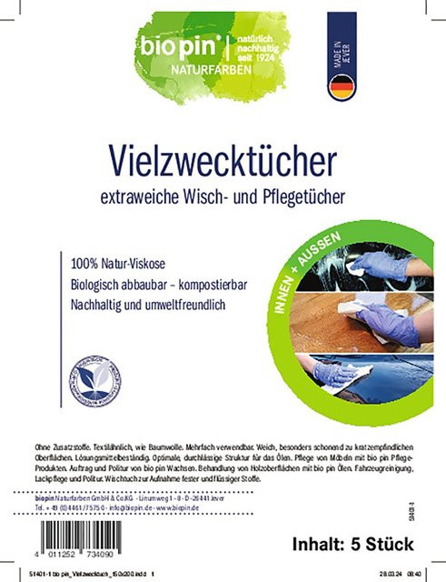 Biopin Vielzwecktuch, 5 Stück - Bild 1