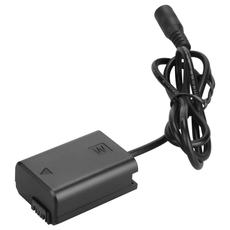 Sony AC-PW20 NP-FW50 Dummy-Akku AC-Netzteil-Adapter DC-Koppler-Kit in Schwarz für Sony A6500 A6300 A6000 A7 A7II A7S A7R Kameras - Bild 3