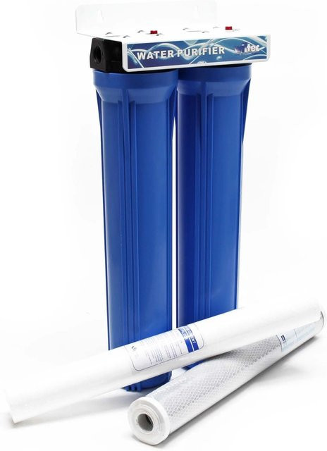 Naturewater NW-BRK02 2-Stufen Filter mit PP-Kartuschen in Blau, 3/4 Zoll Anschluss - Bild 1