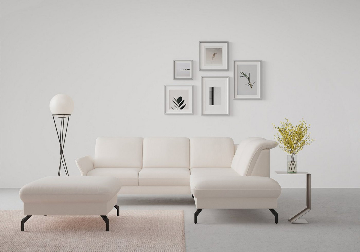 sit&more Ecksofa Fashion L-Form mit motorischer Kopfteilverstellung oder Vorziehsitz - Bild 1