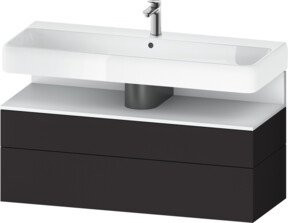 Duravit Waschtischunterschrank Qatego in Weiß mit integrierter Beleuchtung und internen Schubladen, Wandmontage, B/T/H: 119 x 47 x 59 cm - Bild 1