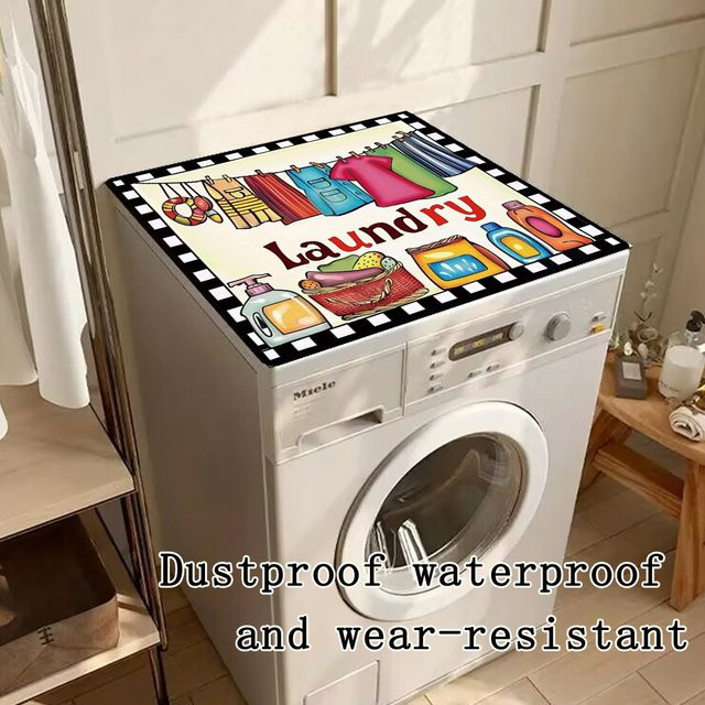 Miele Schutzmatte für Waschmaschine und Trockner mit Cartoon-Design, saugfähig und schnell trocknend, Mehrfarbig - Bild 1