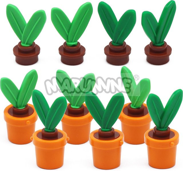 MARUMINE MOC Bausteine Topfpflanze, Zubehör, 50-teiliges Set - Bild 1