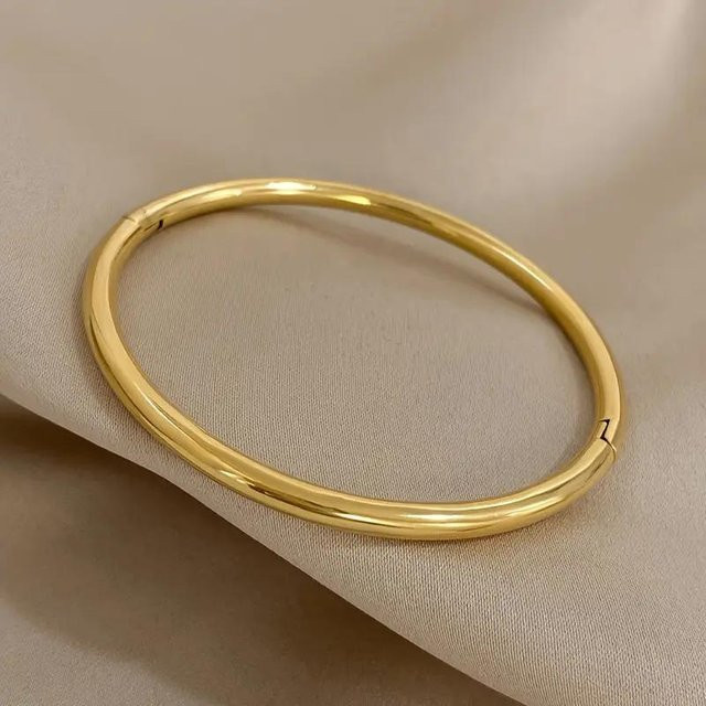 Armreif Edelstahl, Gold, Damen - Bild 1