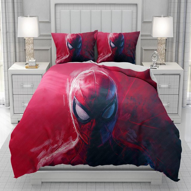 Softura Spider-Man Bettwäsche-Set aus Mikrofaser für Kinder und Erwachsene, 3-teilig mit 1 Bettbezug und 2 Kissenbezügen, B/H: 140 x 210 cm - Bild 1