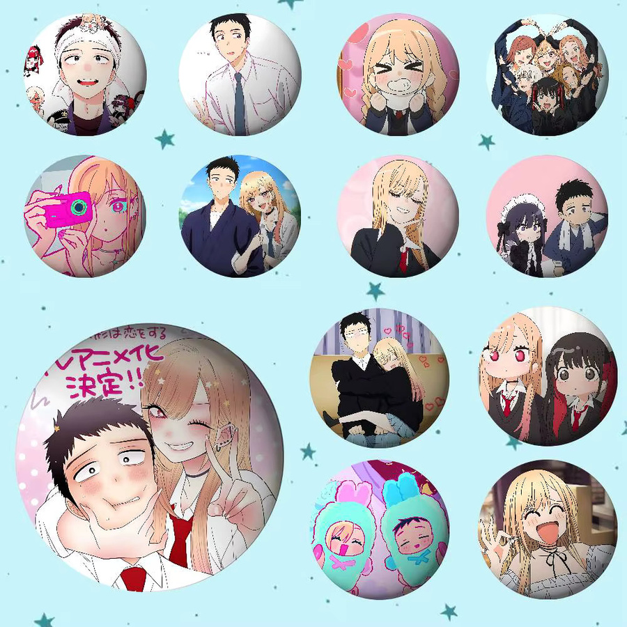 Anstecknadel Anime M-My Dress Up Darling, Weißblech, Unisex - Bild 2