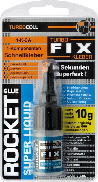 Boldt Super Liquid Rocket TurboFix Schnellkleber, transparent, 10 g - Bild 1