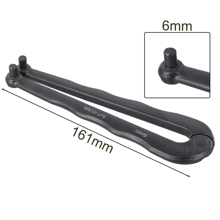 DAZZLEEX Multifunktionales Spanner-Set aus Stahl, Einstellbarer Schlüssel für runde Muttern 2-8mm, Farbe: Schwarz, Länge: 161mm - Bild 2