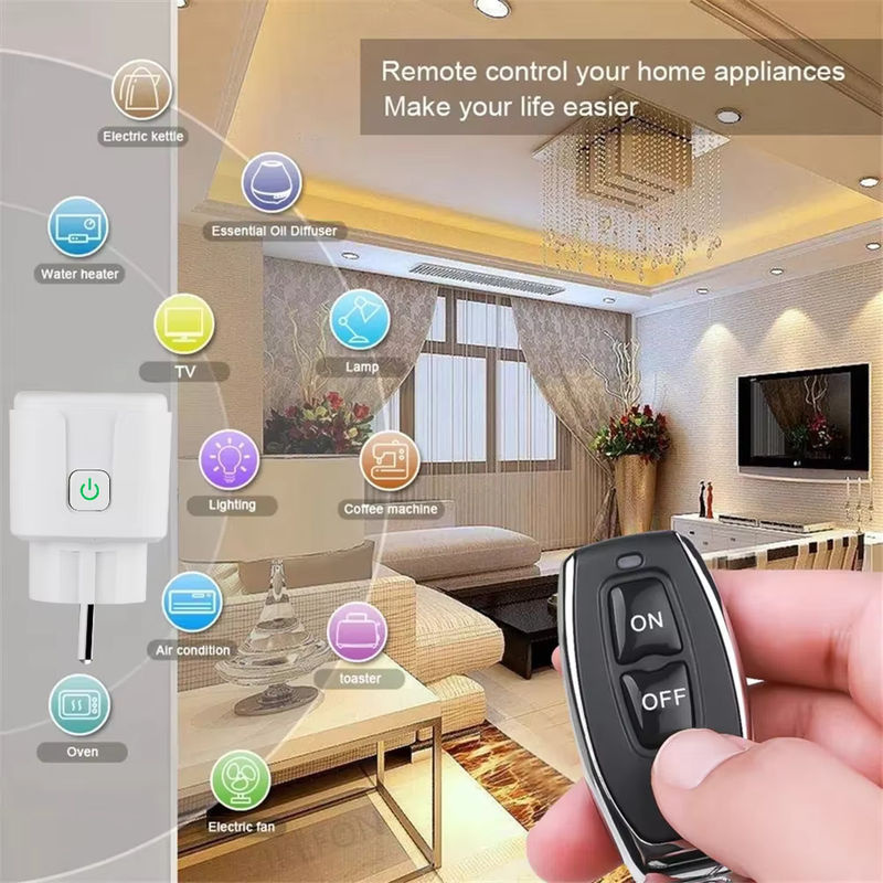 Kebidu Drahtlose Fernbedienung Schalter 433MHz für AC220V 15A Steckdose in Weiß für dein Smart Home - Bild 2