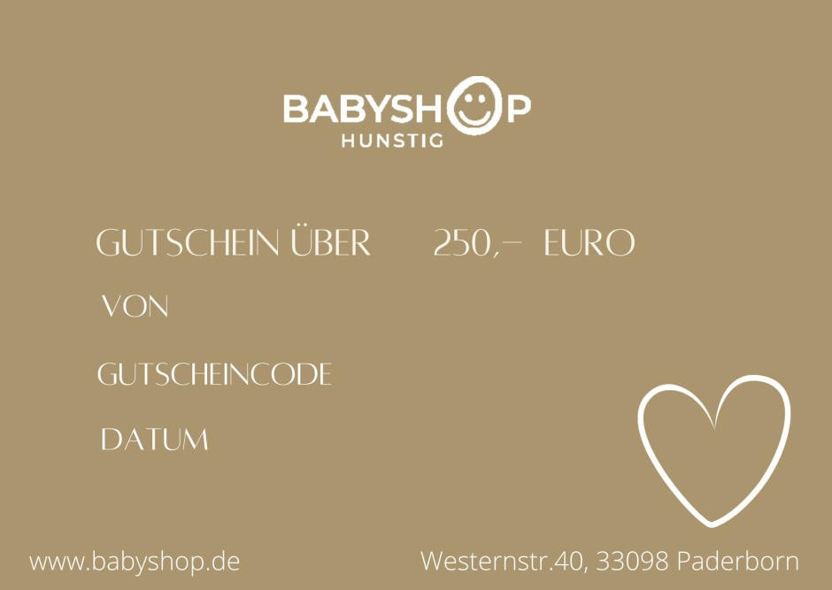 Geschenkgutschein Babyshop im Wert von 250 Euro - Bild 1