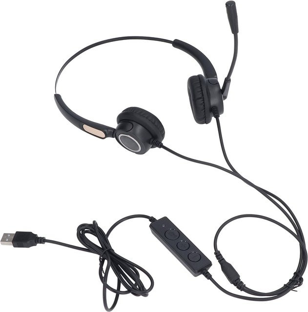 Honor Electronics Callcenter-Headset mit intelligenter Rauschunterdrückung und HD-Anruffunktion, USB-C, Schwarz - Bild 1