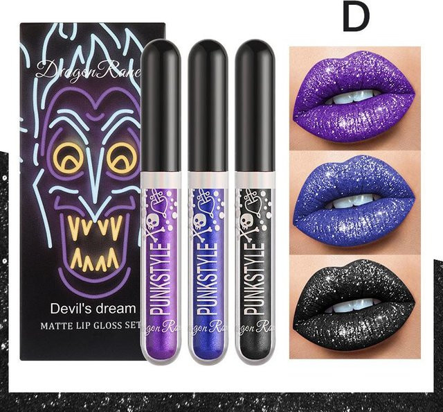 Dragon Ranee Lipgloss-Set Bright Crystal Purple Black, schimmernd - Bild 1