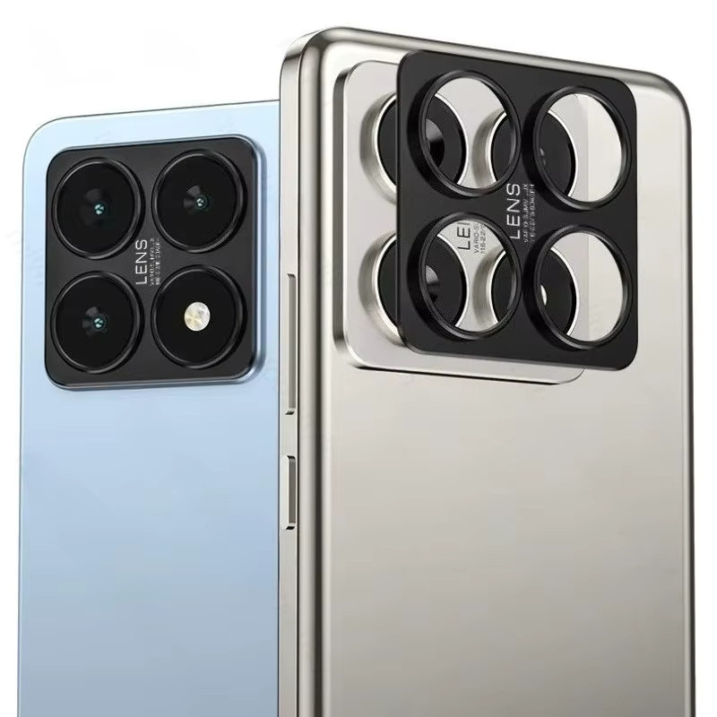 Xiaomi 14T Pro Kamera Schutz Film aus Aluminiumlegierung in Schwarz für das Objektiv-Ring-Set - Bild 2
