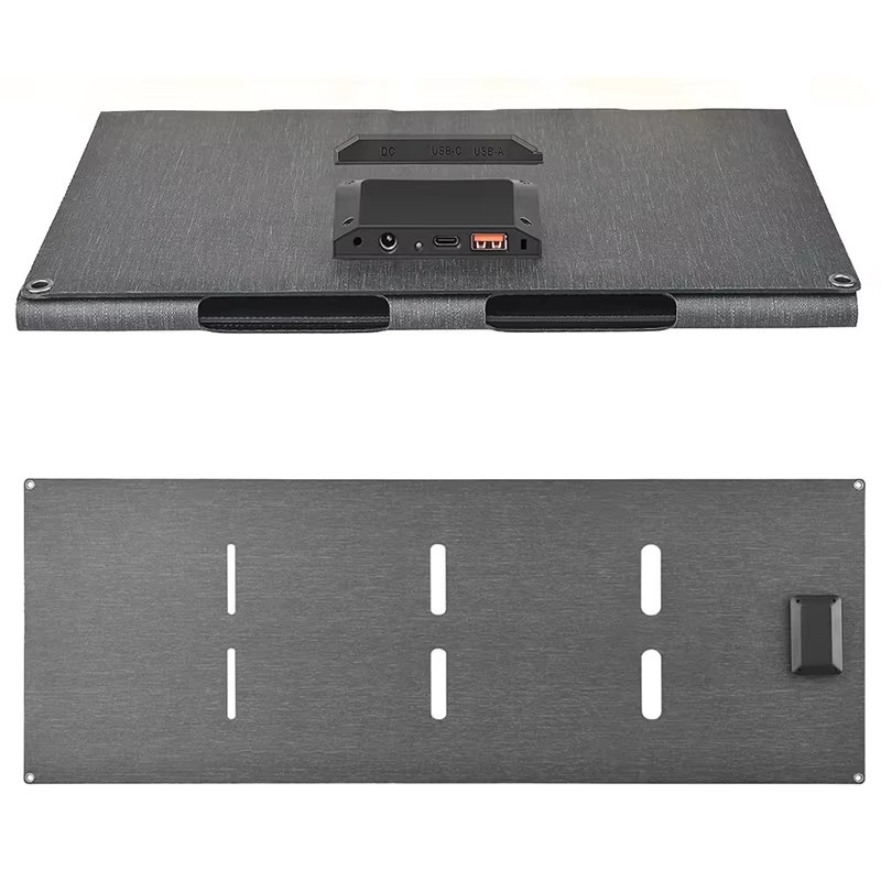 luxuglow Faltbares Solarpanel 80 W, IP65 wasserdicht, tragbares Solarpanel-Ladegerät in Schwarz für Handy und Laptop, ideal für Camping und Wandern - Bild 6