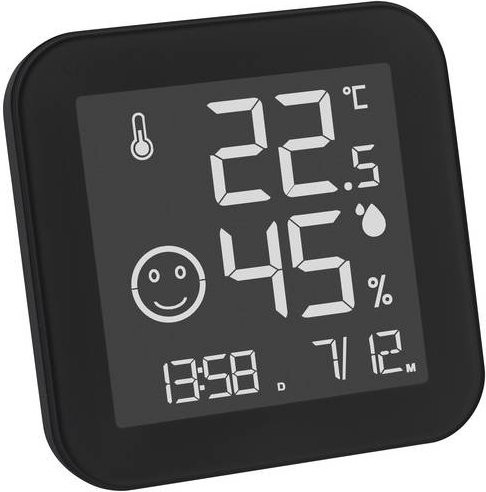TFA Dostmann BLACK & WHITE Thermo-Hygrometer in Schwarz und Weiß - Bild 1