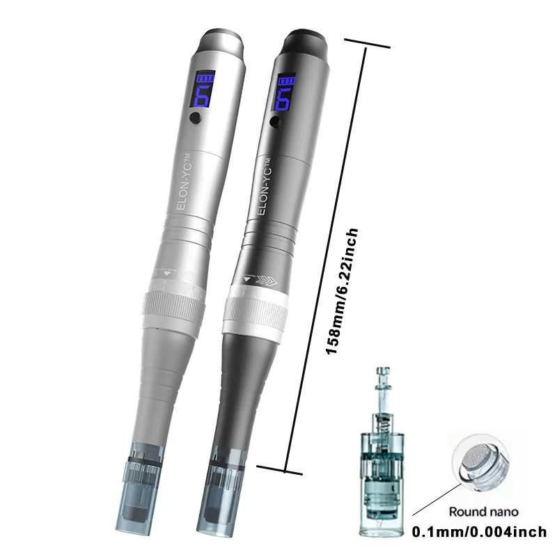ELON-YC Dr Dermapen M8X, 5 Nano 0,25mm Ersatzkartuschen, Silber/Grau - Bild 4