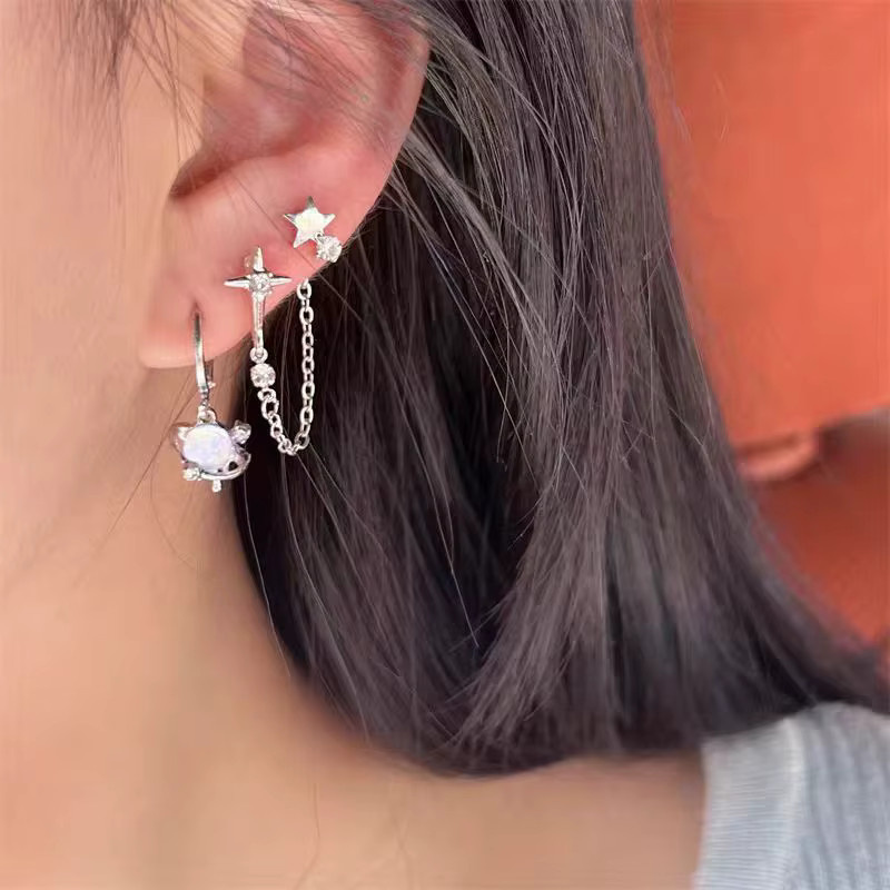 imixlot Schmuck-Set, Anhänger, Ohrringe, Kristall, Silber, Unisex - Bild 2