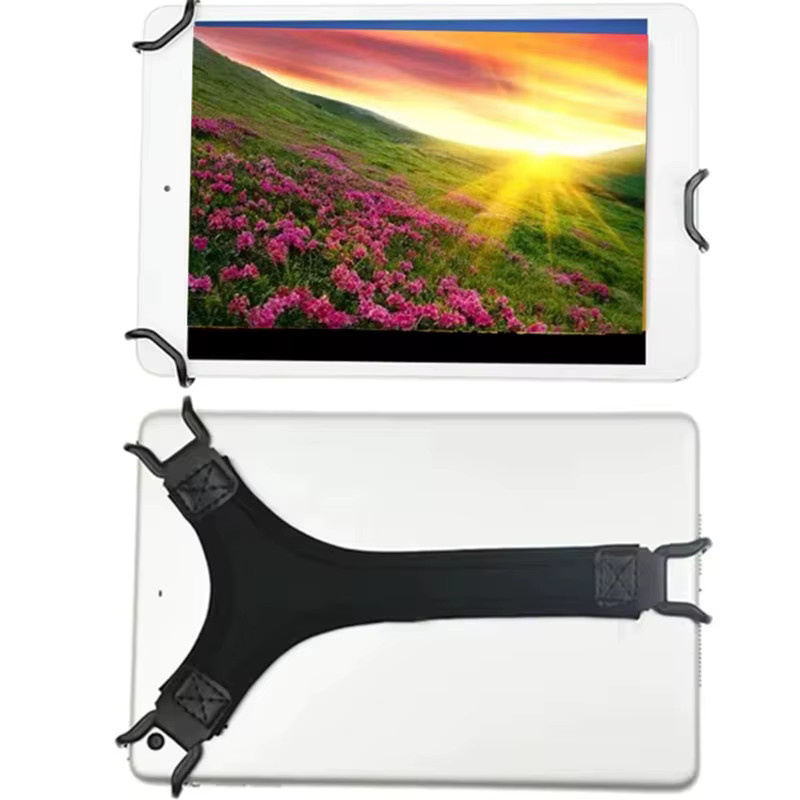 Weicher Handschlaufenhalter für Tablets und iPad 9-10 Zoll in Schwarz, universelle Handbedienungsgurte und rutschfeste Fingerschlaufe als iPad-Zubehör - Bild 2