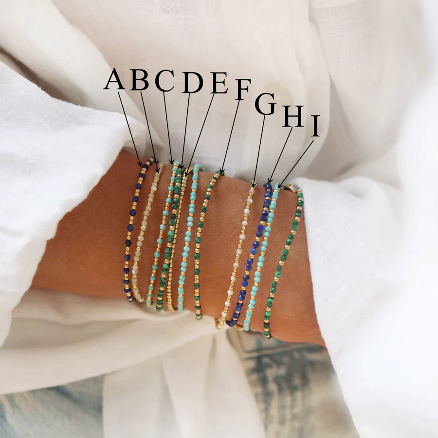 CCGOOD Perlenarmband, 3 mm, natürlicher Edelstein, Damen - Bild 1