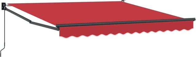 vidaXL Markise aus Polyester in Rot mit klappbaren Armen, B/T/H: 300 x 250 x 165 cm - Bild 1
