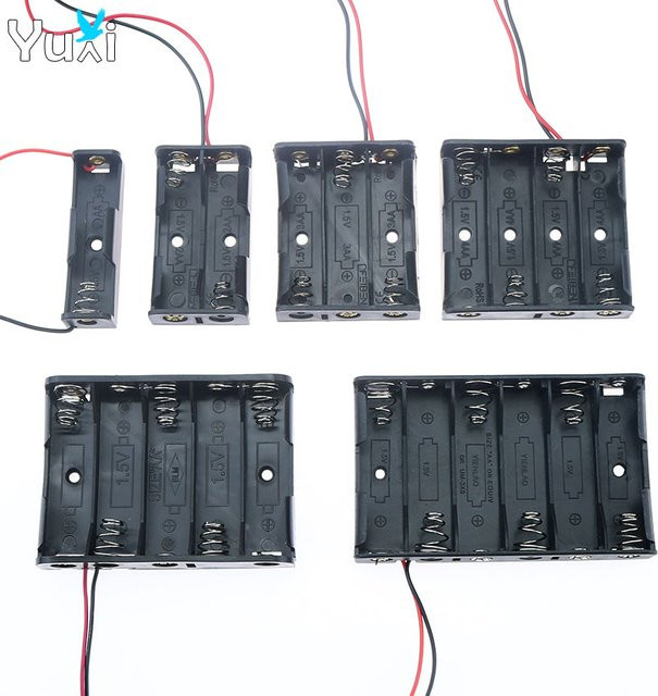 Yuxi AA-Batteriegehäuse in Schwarz mit 1 bis 6 Steckplätzen für DIY-Projekte und Serienverbindung - Bild 1