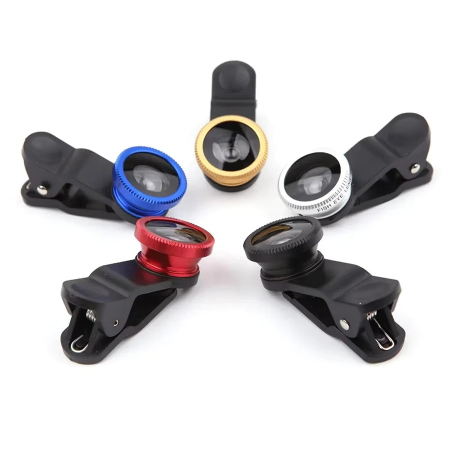 3-in-1 Kamera-Kit für dein Smartphone mit Weitwinkel-Zoom, Fisheye und Makroobjektiv in Schwarz, kompatibel mit iPhone 16, Xiaomi und Huawei - Bild 5