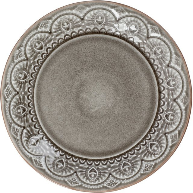 PULSIVA Teller Indie flach, grau, rund, 4er Pack, Durchmesser: 26 cm, Höhe: 2,8 cm - Bild 1