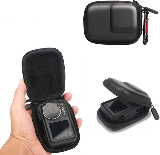 Tragbare Mini-Aufbewahrungstasche in Schwarz für DJI Osmo Action 6 5 Pro 3 4 und GoPro 13 12 11 10 sowie Insta360 Ace Pro, wasserdichte Schutzhülle - Bild 1
