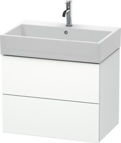 Duravit L-Cube Waschtischunterschrank wandhängend, Farbe Weiß matt, B: 68,4 cm, T: 45,9 cm, H: 54,4 cm - Bild 1