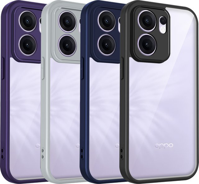 Oppo A5X 4G 2025 CPH 2725 Silikon Handyhülle Air Cushion Bumper Transparent Matte Back Cover - Bild 1