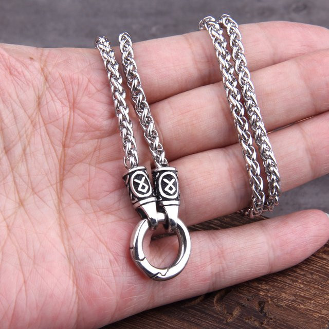 Vikings Jewelry Anhänger-Halskette, Nordische Wikinger-Rune, Edelstahl, Silber - Bild 1