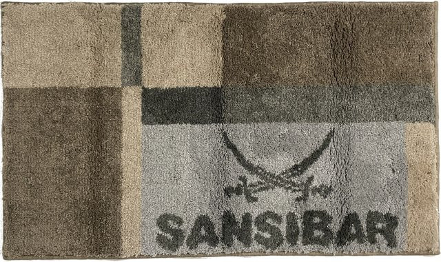 Badematte SANSIBAR in Beige und Braun, rechteckig, B/T: 120 x 70 cm - Bild 1