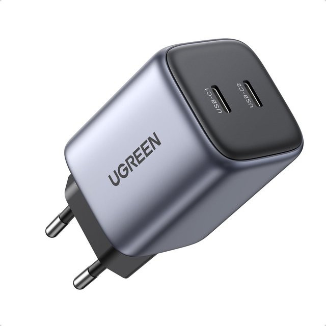 uGreen 45W GaN Ladegerät mit USB-C Anschluss in Grau - Bild 1
