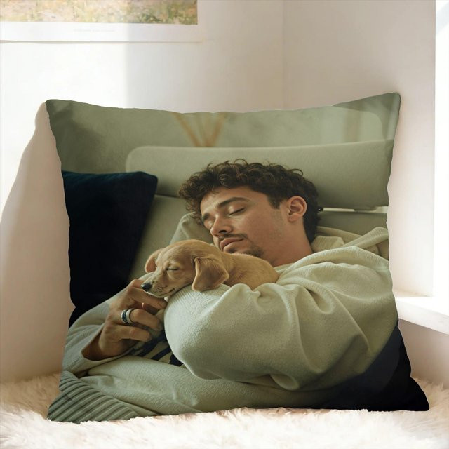 JMG Clothing C-Charles Leclerc Kissenbezug quadratisch, beige/mehrfarbig, B/H: 40 x 40 cm - Bild 1