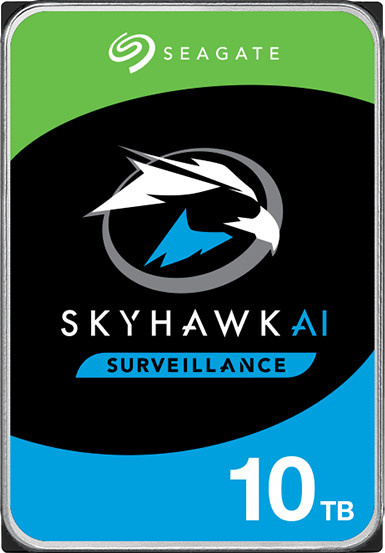 Seagate SkyHawk AI ST10000VE001 interne HDD Festplatte 10TB SATA 6Gb/s 3.5 Zoll 7200 U/min 256MB Puffer - Bild 1