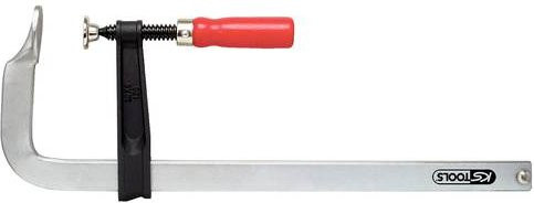 KS Tools Temperguss-Schraubzwinge aus Stahl in Silber, Spannweite max. 1000 mm, B/T/H: 120 x 1000 mm - Bild 1