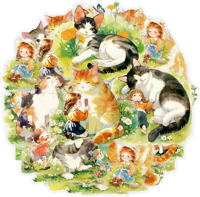 Etori Life Katze Märchen Baby- und Katzen-Aufkleber, 10-teiliges Set, multicolour - Bild 1